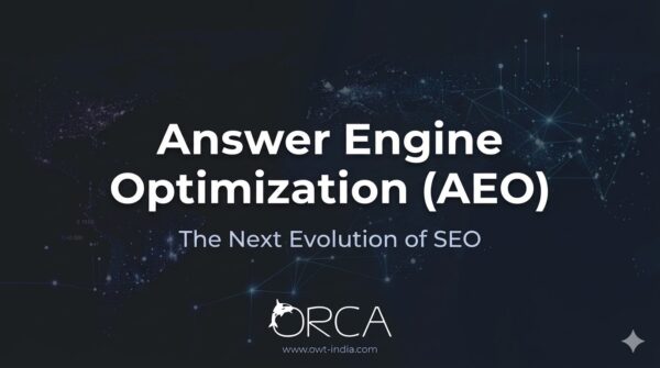 Answer Engine Optimization AEO blog thumbnail showing the evolution of SEO and how AI search engines deliver direct answers