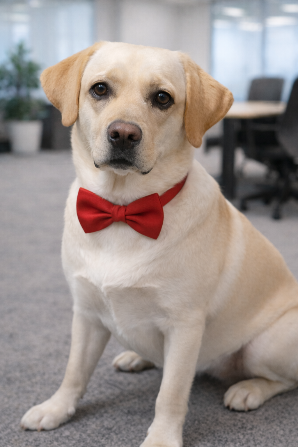 Mishka Marry Poppins Labrador Chief Happiness Officer at OWT India office mascot