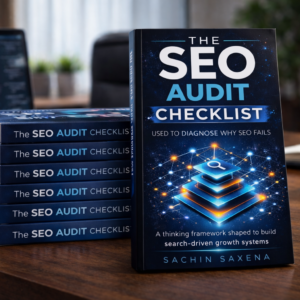 The SEO Audit Checklist book cover by Sachin Saxena