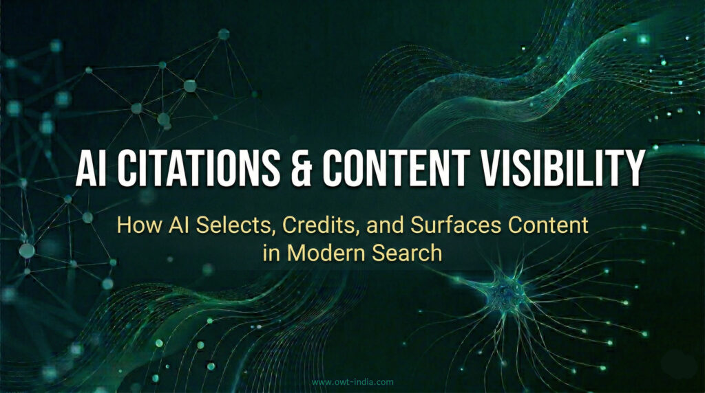AI citation process showing content extraction, structured information, and visibility in AI search systems