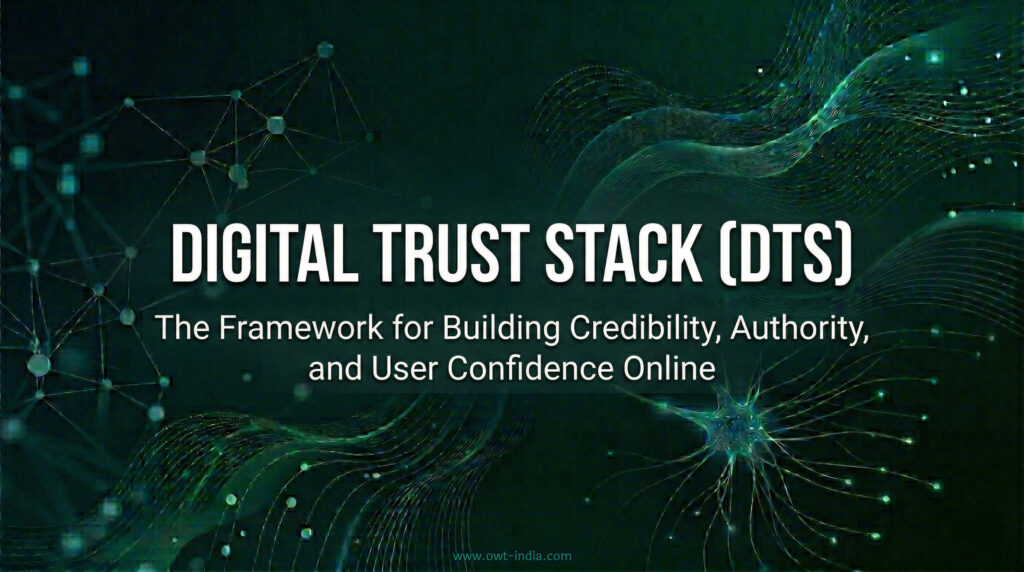 digital trust stack showing four layers visibility accuracy speed and experience building trust across touchpoints