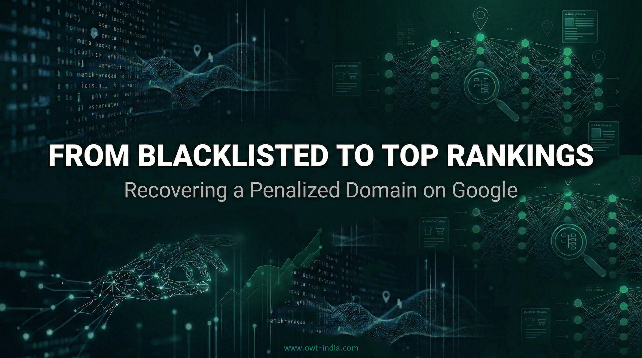 123WeddingCards Google penalty recovery case study showing blacklist removal and restoration of top search rankings