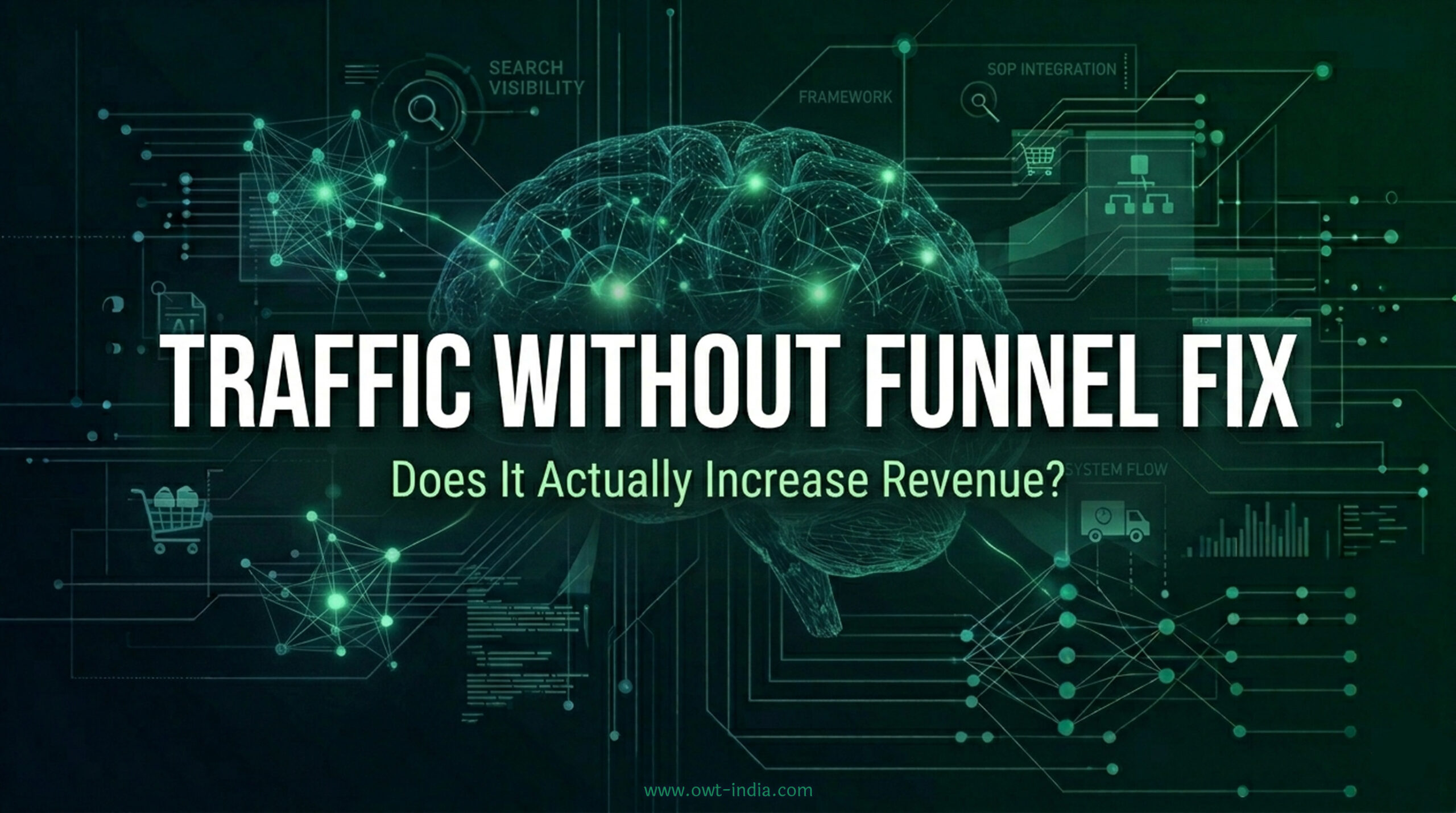 traffic increase vs funnel conversion experiment showing high traffic but low conversion growth