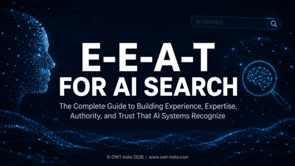 Featured image for the complete E-E-A-T guide for AI search — covering how to build experience, expertise, authority, and trust signals that AI systems recognize and cite