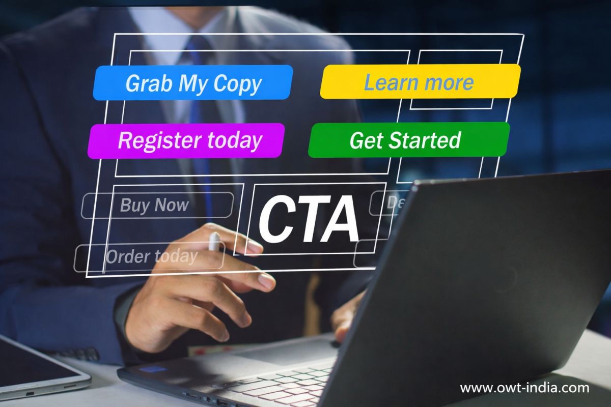 Conversion-focused content implementation showing strategic call-to-action elements designed to guide users toward engagement, lead generation, and business conversions.