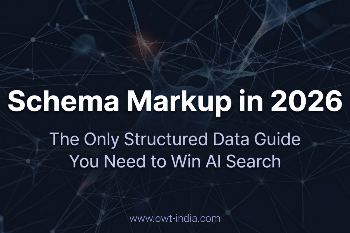 Schema markup implementation guide showing 6 structured data types for AI search visibility in 2026
